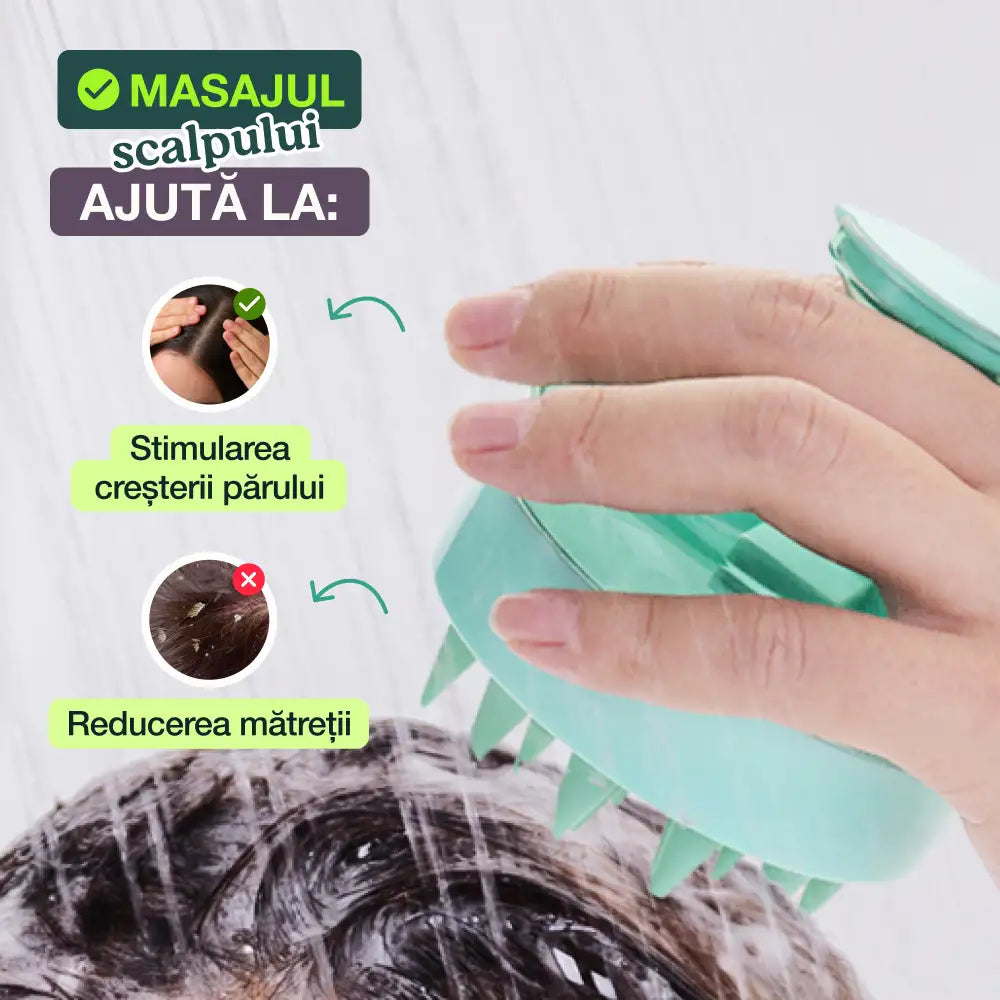 Perie masaj scalp cu rezervor de șampon, pentru rutina Regen Expert