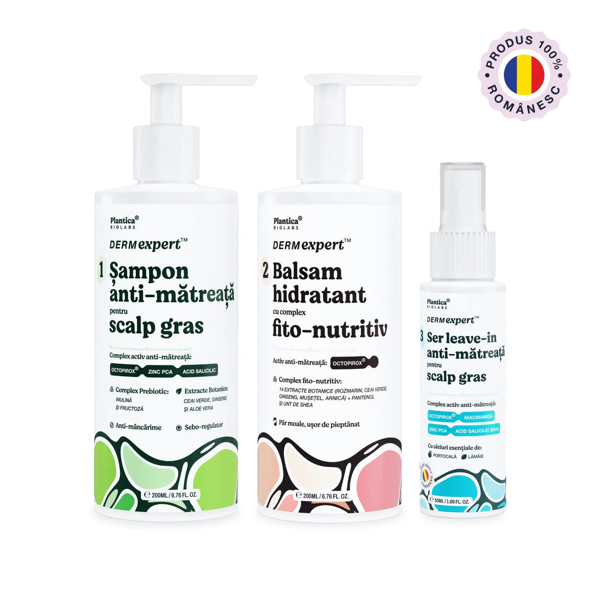 Set Derm Expert – Anti-mătreață și control sebum, pentru scalp gras