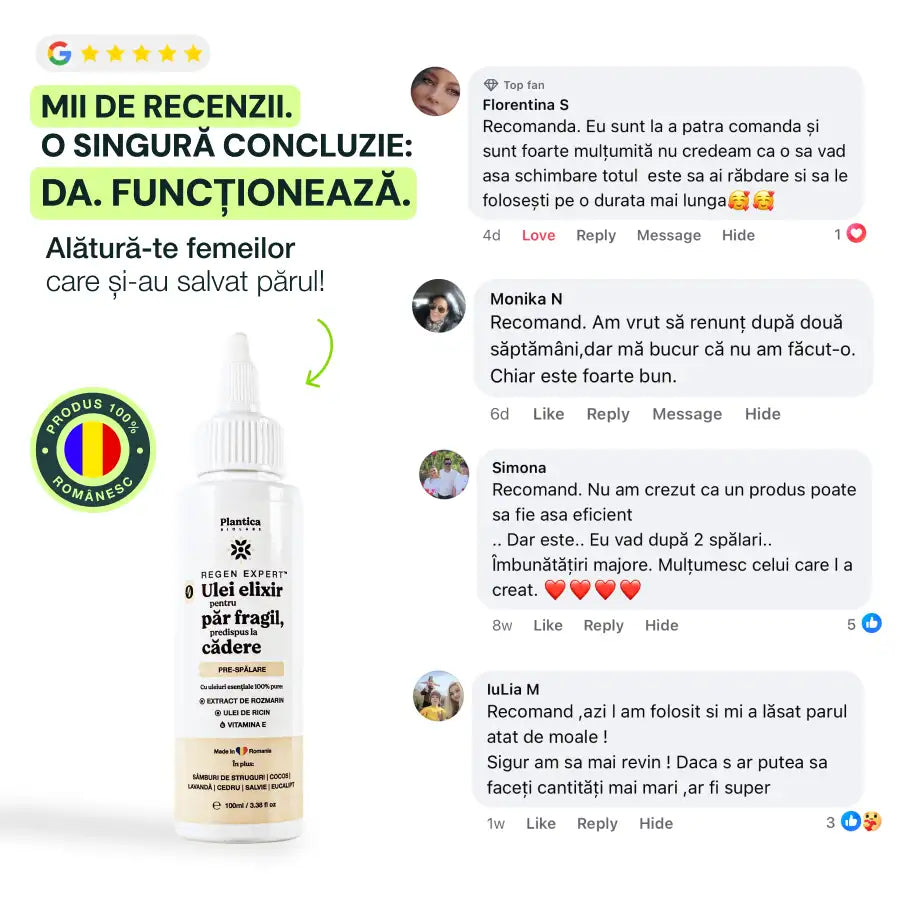 Ulei Elixir Pentru Păr, Stimulează Creșterea și Regenerarea, 100ml