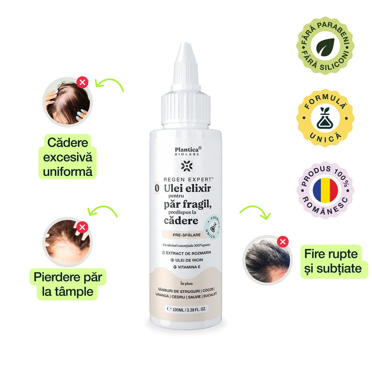 Ulei Elixir Pentru Păr, Stimulează Creșterea și Regenerarea, 100ml